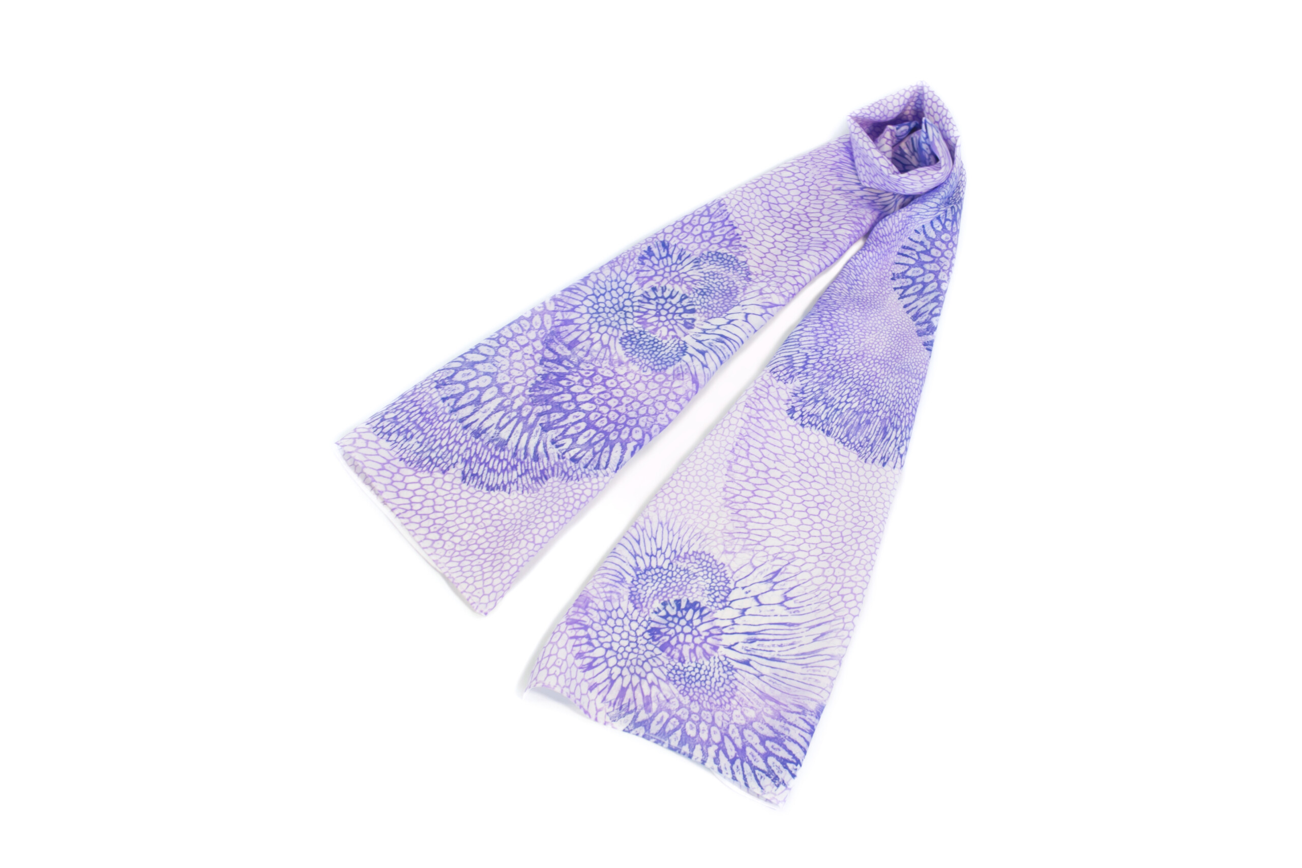 サンゴ染め シルク大判スカーフ PP