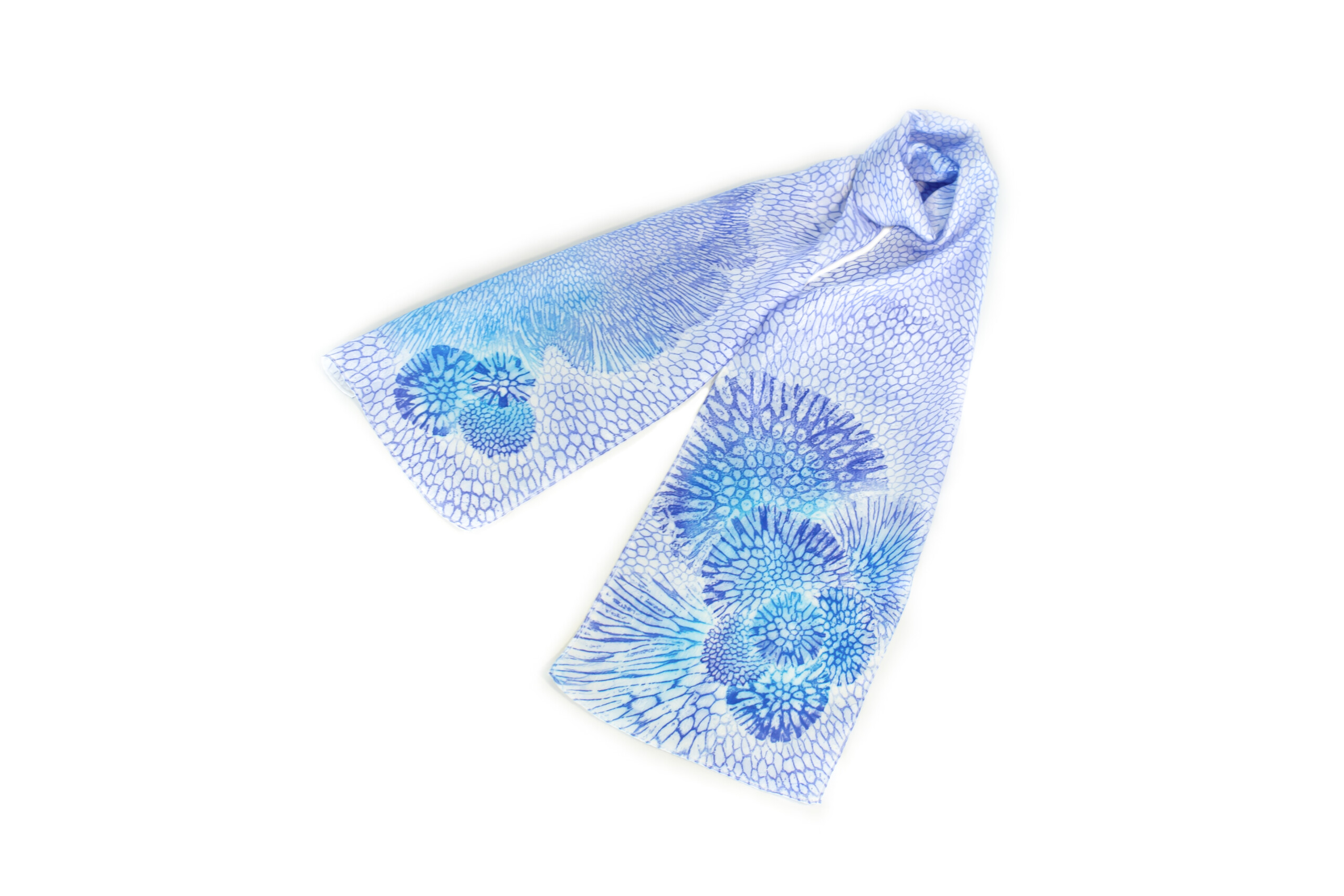 サンゴ染め シルクスリムスカーフ NV